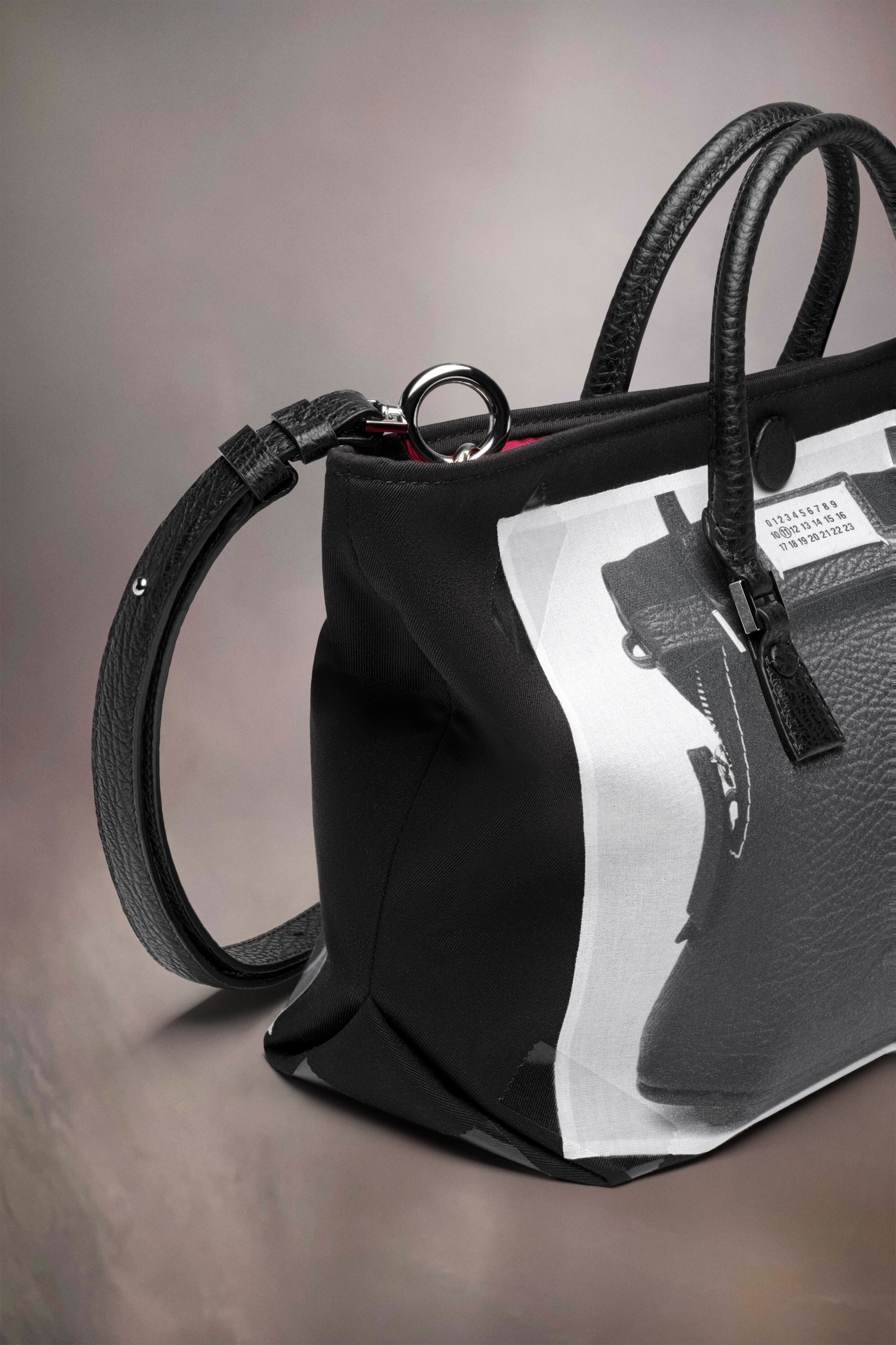 Sac cabas 5AC trompe l'oeil micro noir Noir