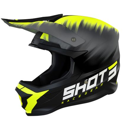 Casque cross Shot FURIOUS VERSUS - NEON YELLOW MATT 2022 - Jaune