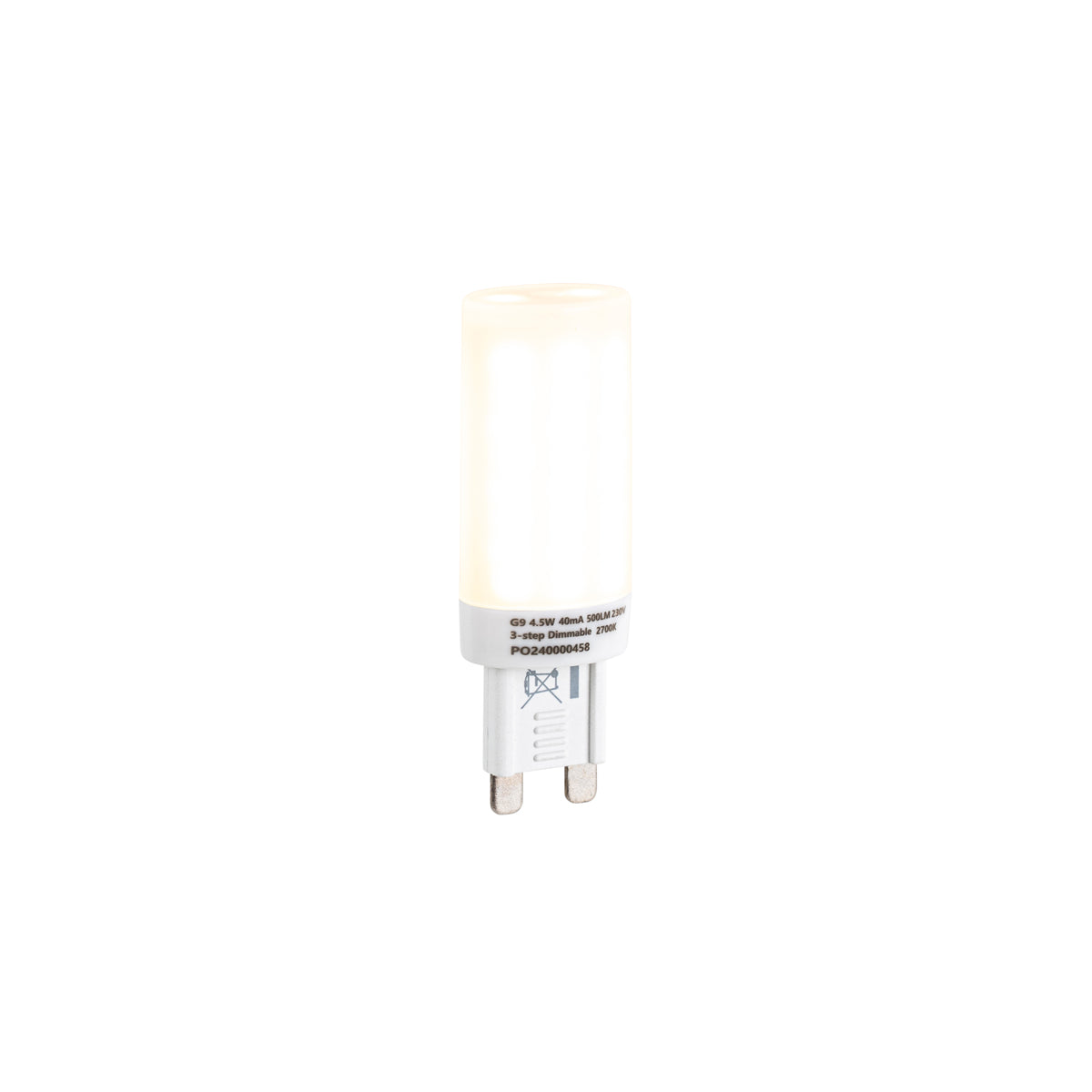 LUEDD G9 3-staps dimbaar LED lamp opaal 4.5W 500 lm 2700K