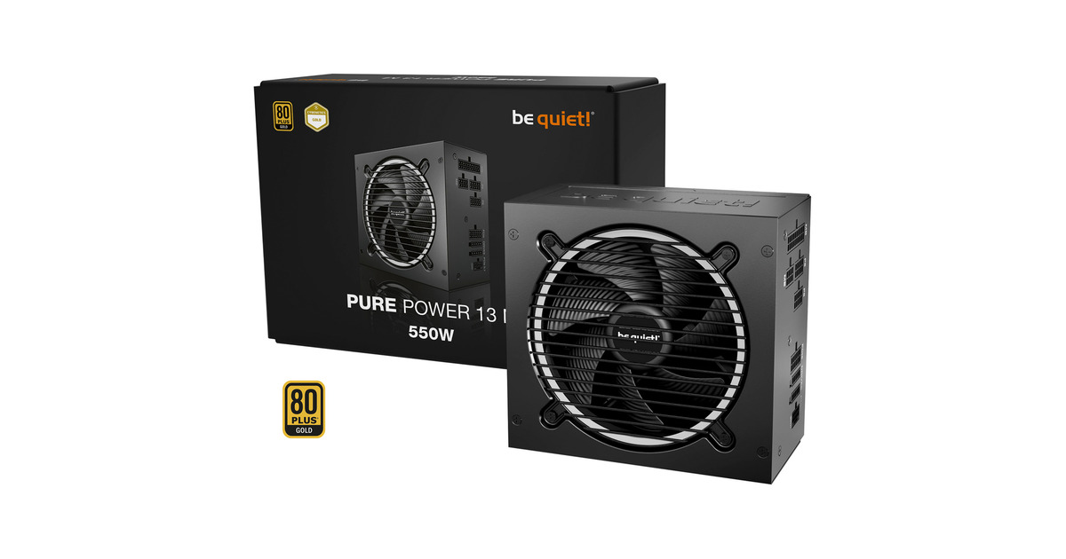 be quiet!Pure Power 13 M modulaire 550 watt voeding   (Zwart, 1x 12V-2x6, 2x PCIe)
