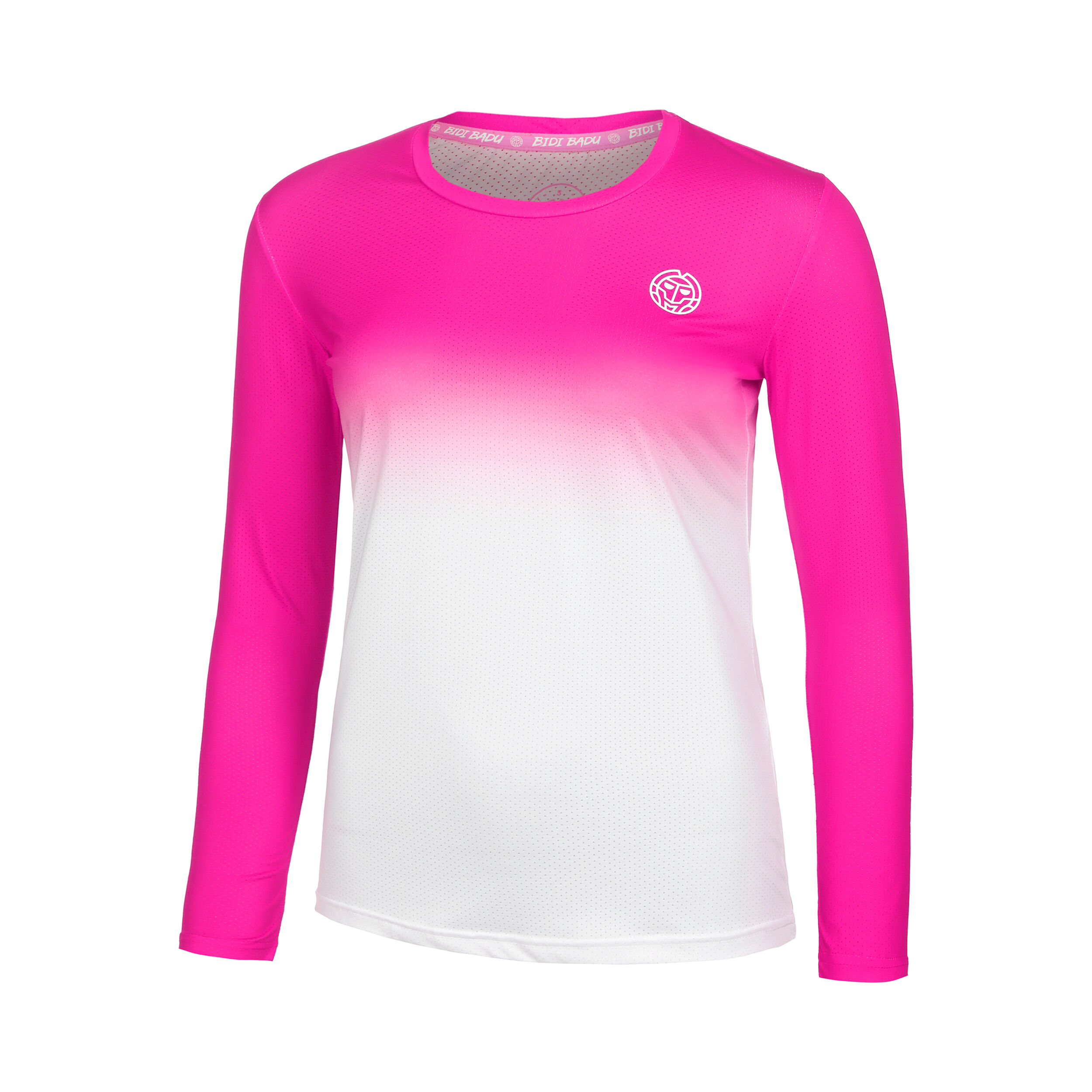 BIDI BADU Crew Gradiant Haut Manches Longues Filles - Pink , Blanc