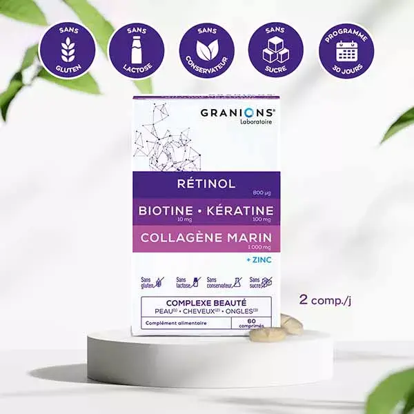 Granions Complexo para Pele, Cabelo e Unhas - Caixa com 60 comprimidos