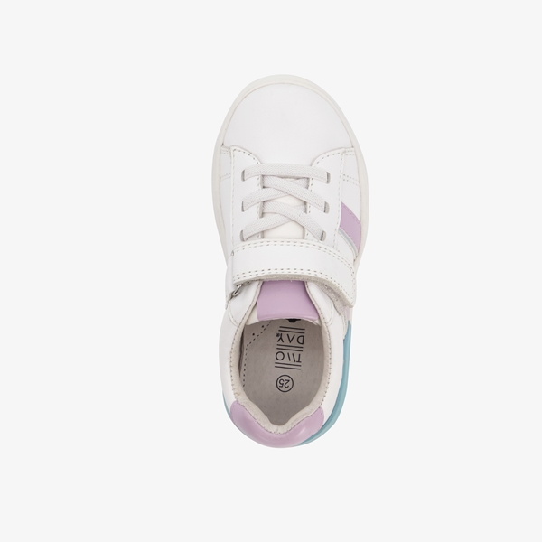 TwoDay leren meisjes sneakers wit lila