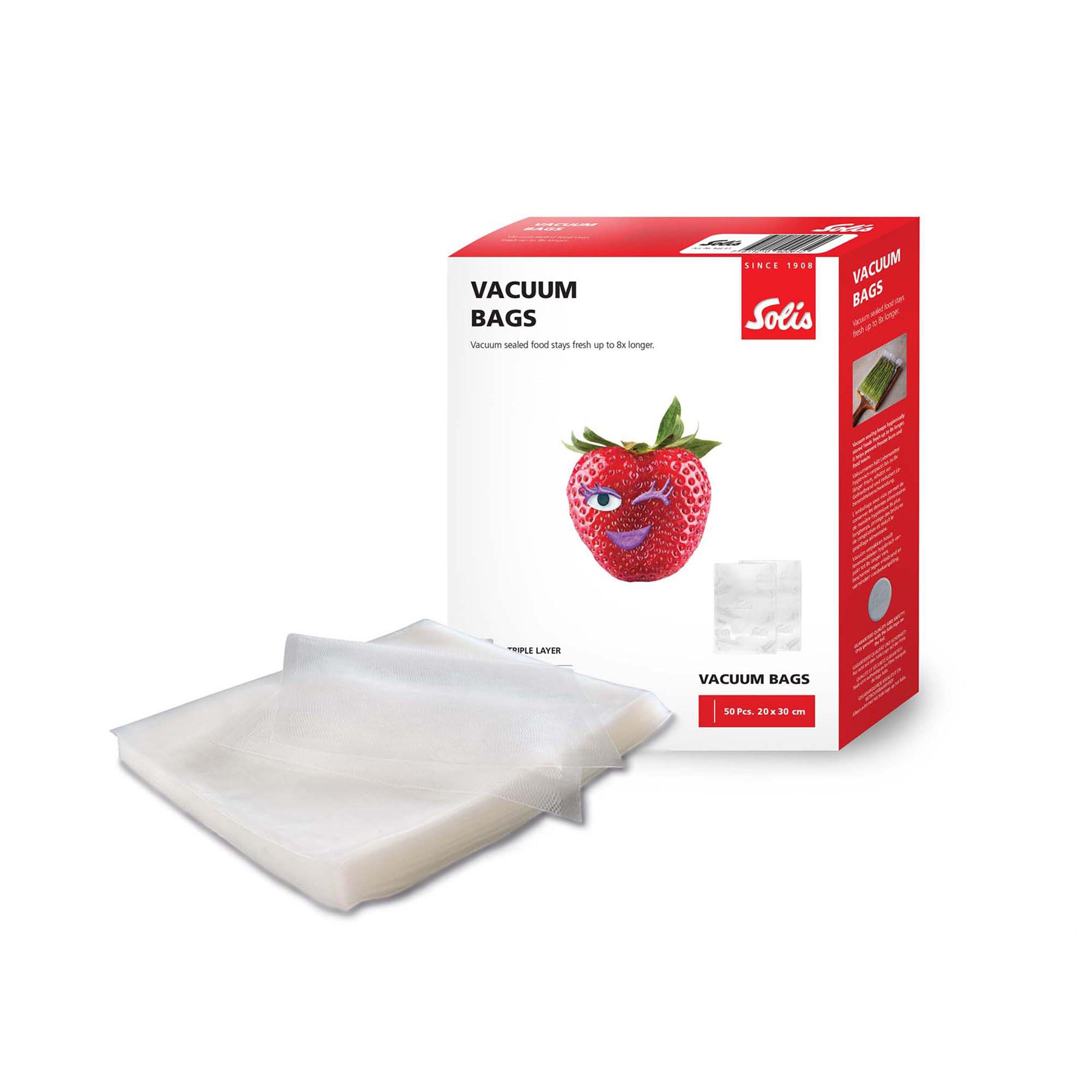 Solis Vakuumierbeutel 50 Stück, 20 x 30 cm, BPA-frei, Dicke 110 µm