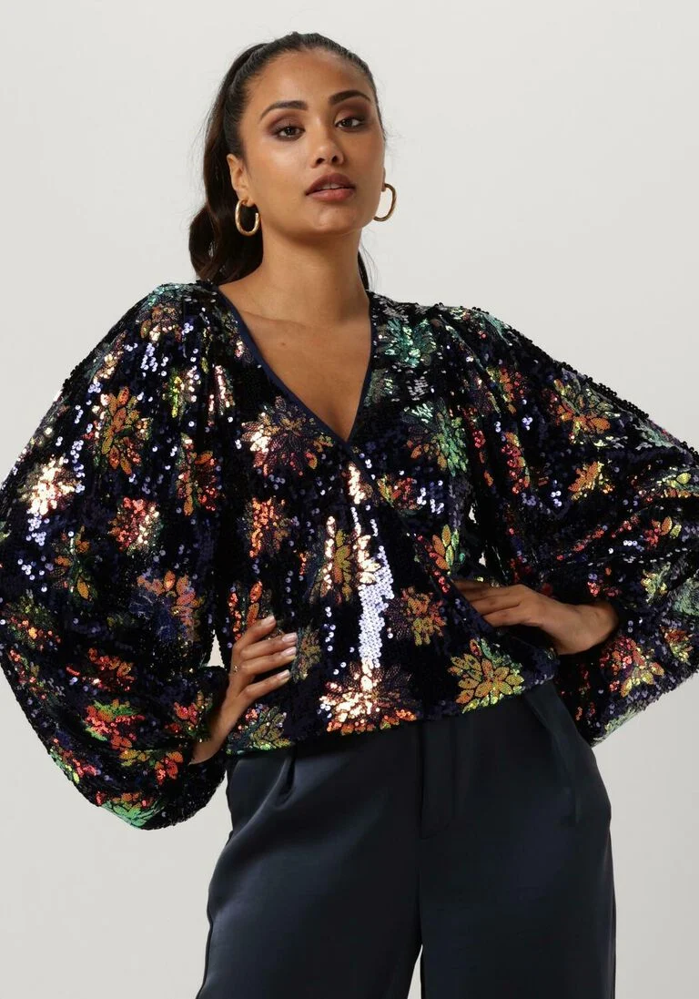 POM AMSTERDAM blauwe pom amsterdam blouse mesmerizing top