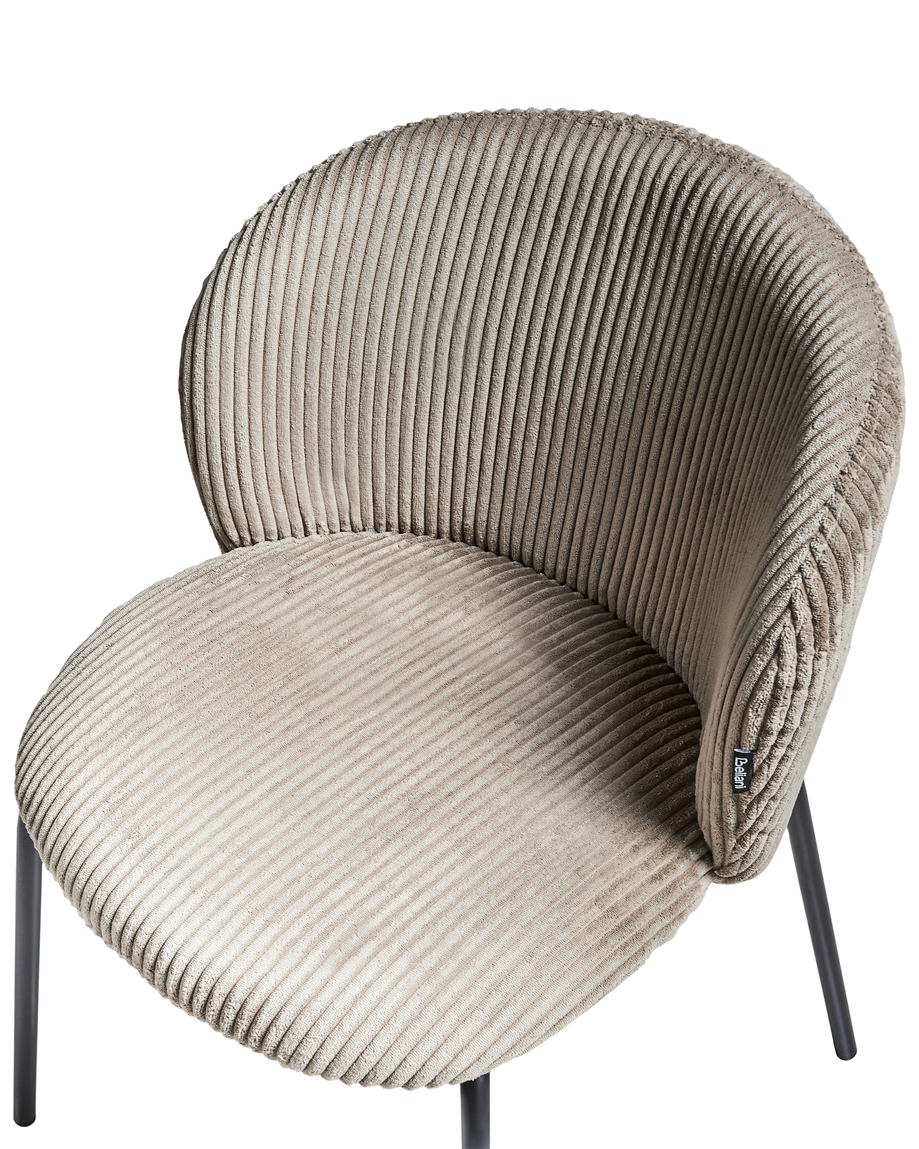 Set van 2 eetkamerstoelen MILES Corduroy Taupe