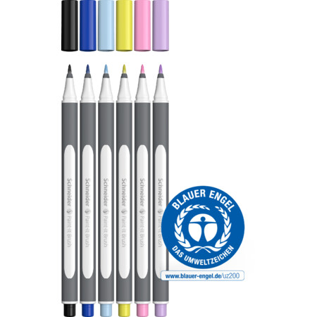 Schneider Paint-It 070 6er-Etui V1 Brush pen - Brush