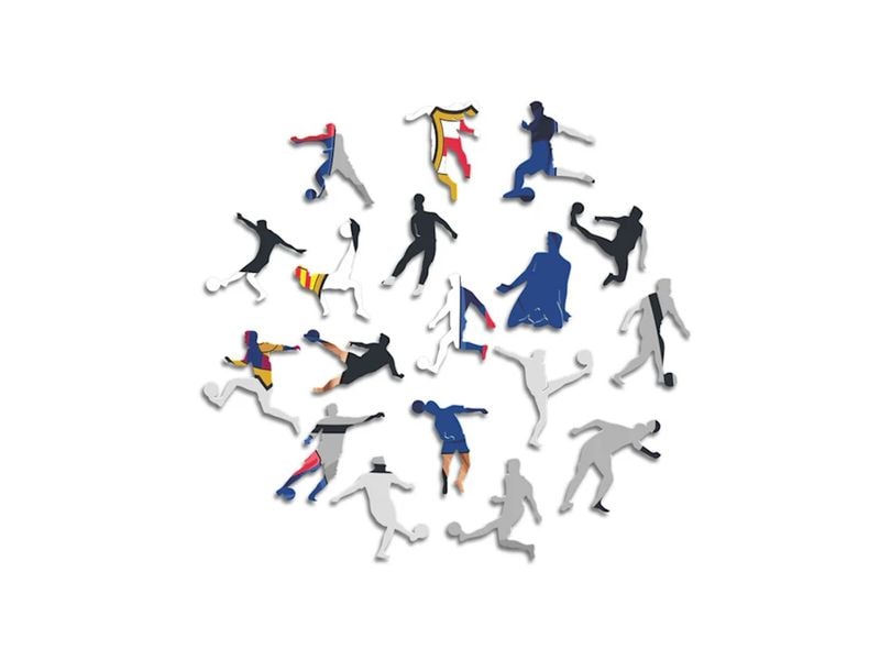 Iconic Puzzle FC Barcelona – Robert Lewandowski Offizielles Holzpuzzle, Grösse M