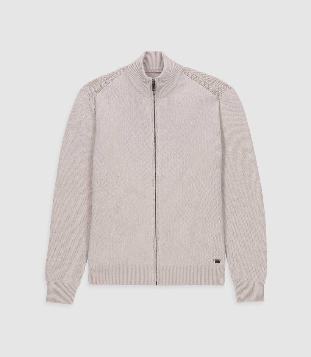 Gilet zippé mastic BEN