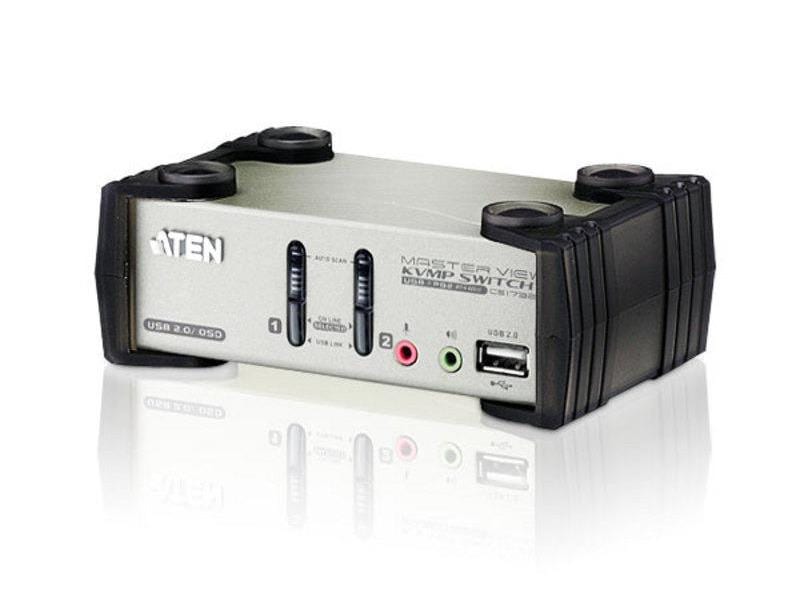 Aten KVM Switch CS1732B 2-Port KVM-Switch mit USB-Hub
