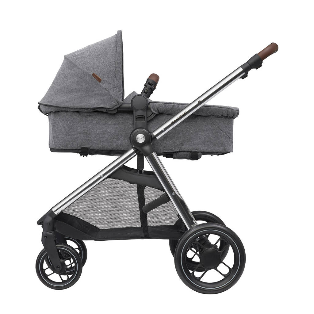 MC Zelia 3 Luxe Twillic Grey Fr (Chrome frame & Brown Leather)