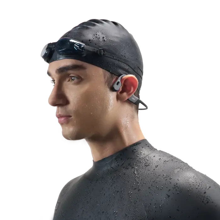 Shokz OpenSwim Pro Draadloze Open-ear Koptelefoon Grijs