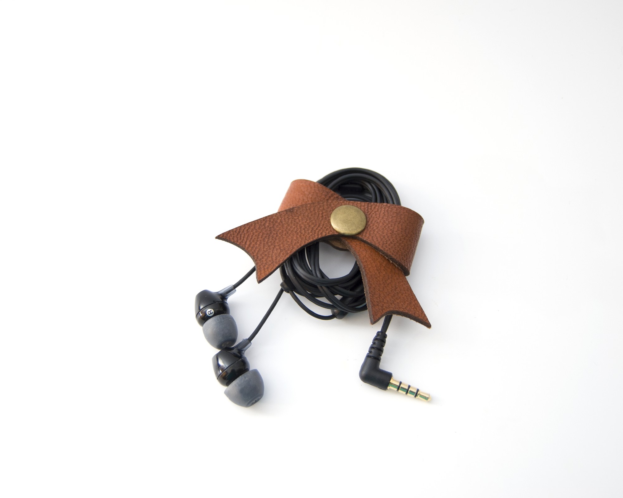 Leder-Kabelschleife, hellbraun, T 5 cm, B 5 cm günstig bestellen