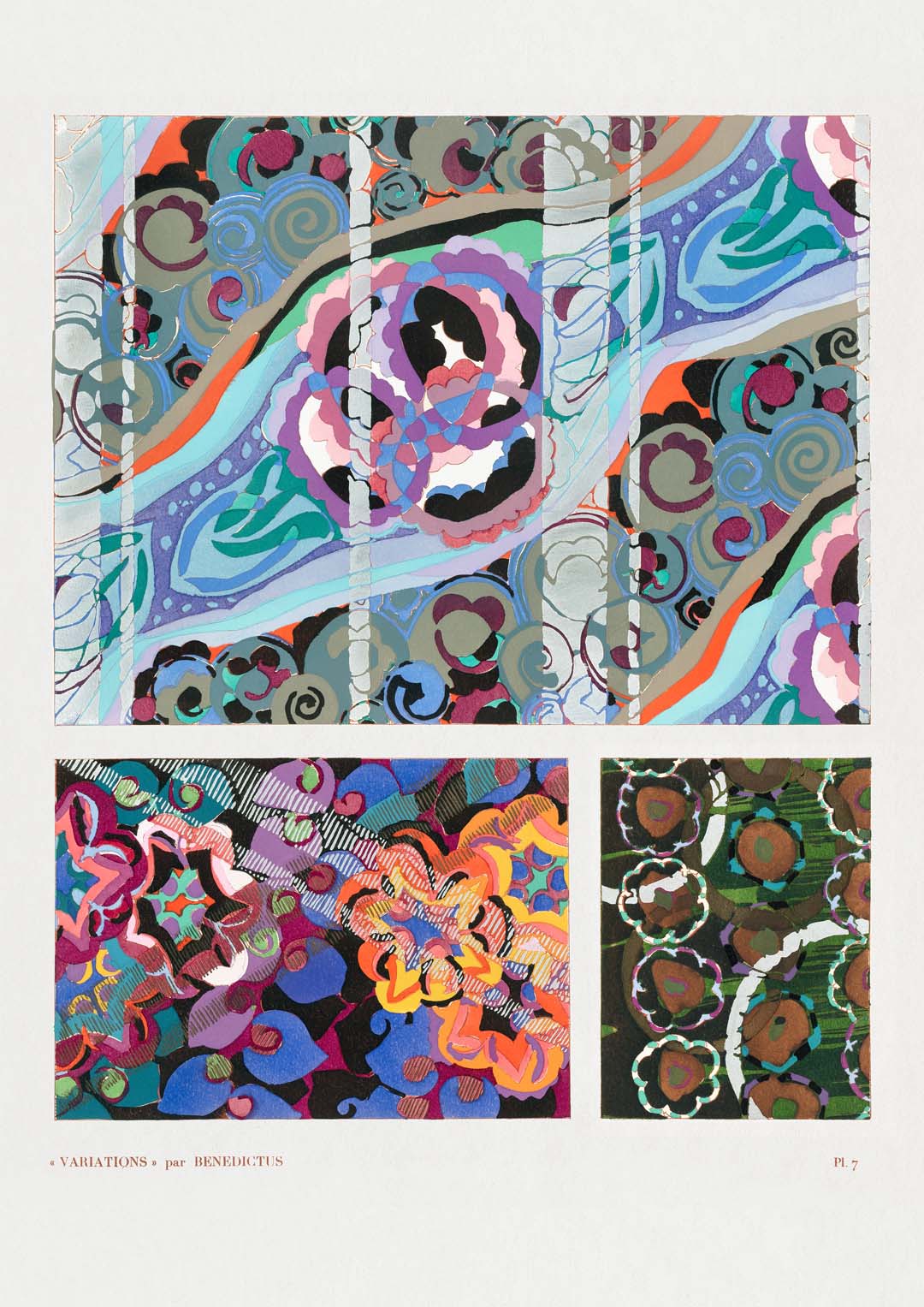 Vintage Art-Déco-Muster, Variation 7 von Édouard Bénédictus