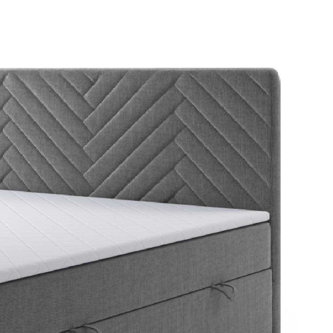 M-Punkt GmbH Boxspringbett GENF Fußteil mit Bettkasten 180 x 200 cm Anthrazit - versch. Ausführungen