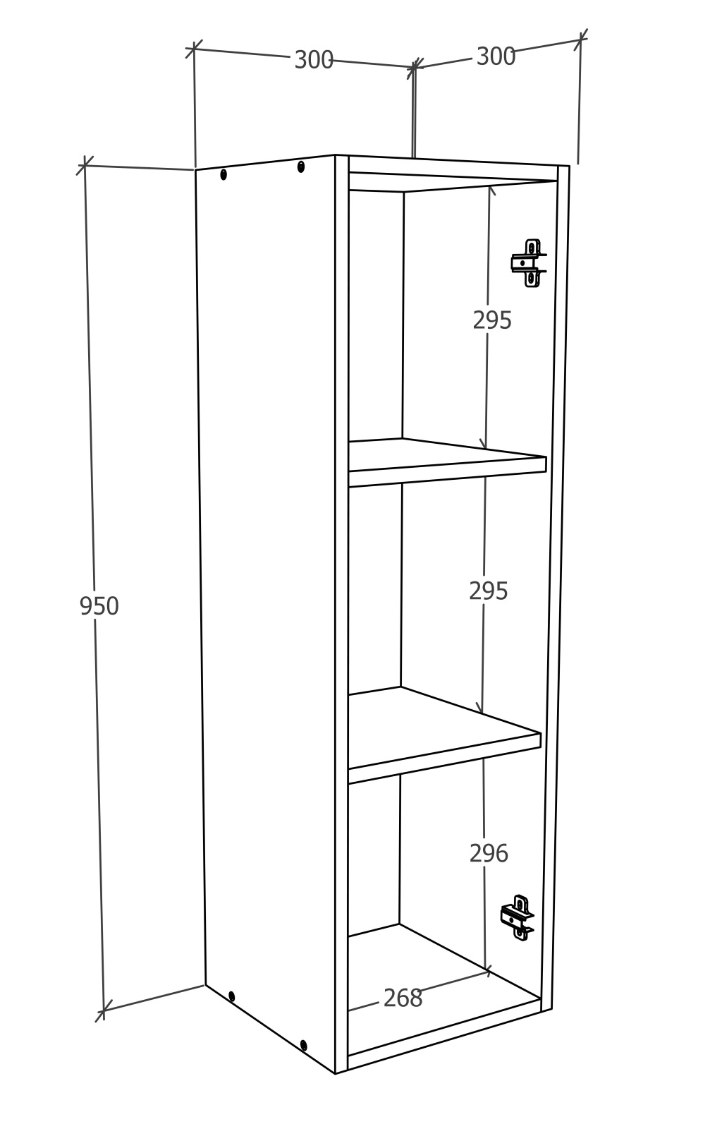 Hängeschrank ARILA L - Honig Eiche - 30 cm