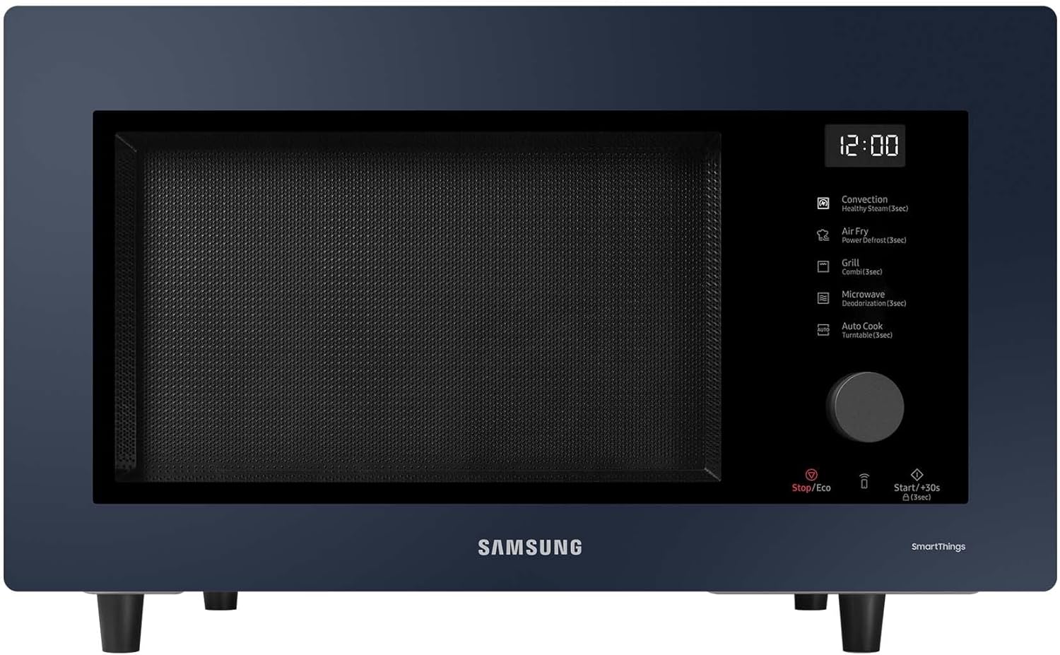 MC32DB7746KDE1 Bespoke Mikrowelle mit Grill und Heißluft, 32 l, 900 W, Smart Control, AirFry, Power Defrost, Healty Steam, Clean Navy