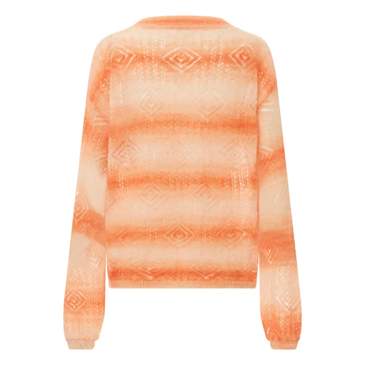 Alma Deia Pull Ajouré Mohair | Orange