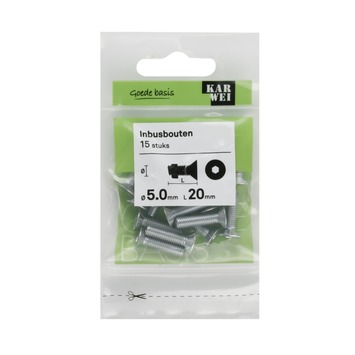 KARWEI inbusbout M5x20 mm 15 stuks