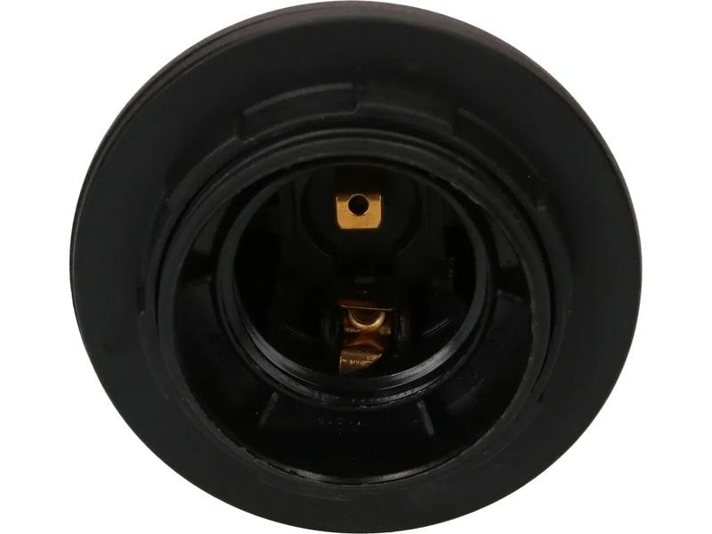 Max Hauri Lampenfassung E27 Randmantel M10 x 1, Zubehör Rin Schwarze Lampenfassung für E27 Leuchtmittel