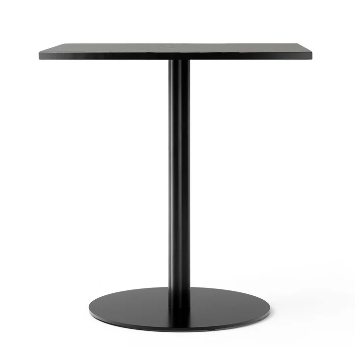 Audo - Harbour Column Bistrotisch 70 x 60 cm, Eiche schwarz lackiert / schwarz