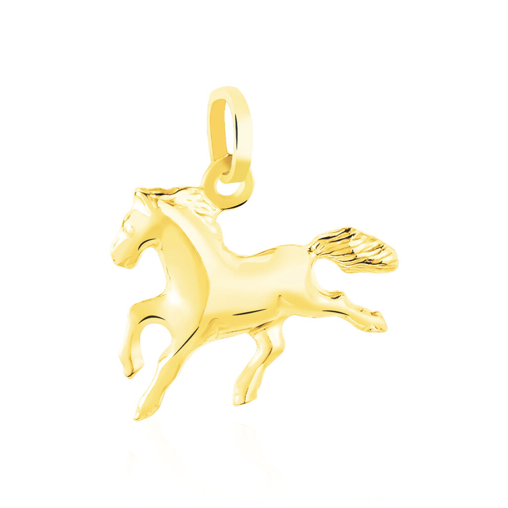 Pendentif Egide Cheval Or Jaune