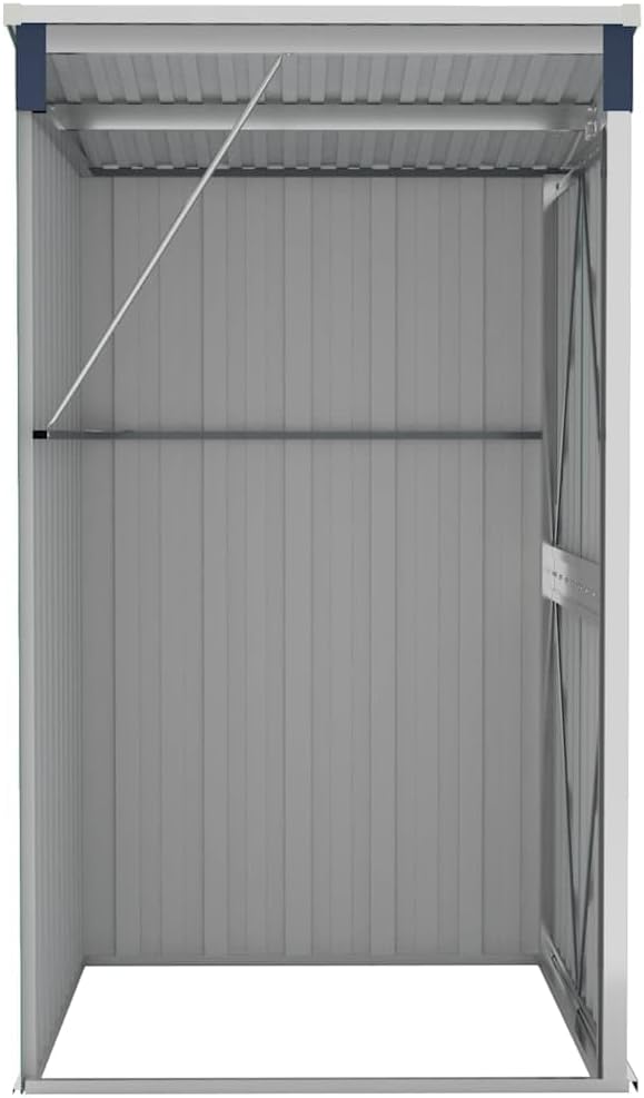 Refined Anbauschuppen Anthrazit 118x100x178 cm Verzinkter Stahl