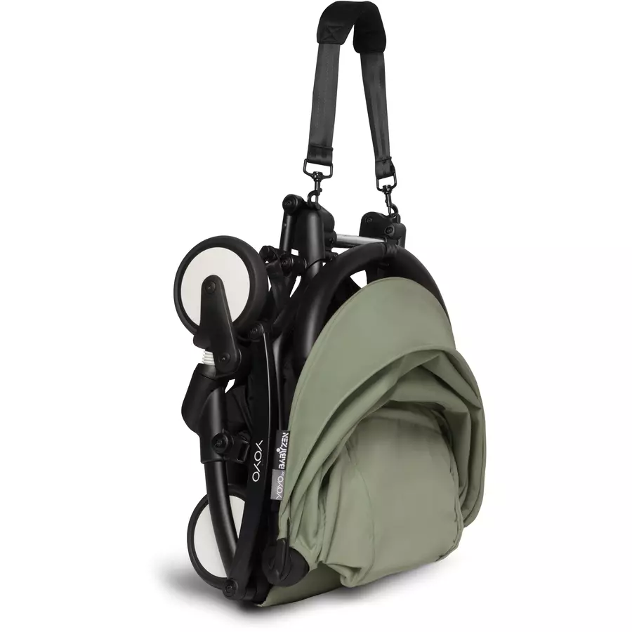 BABYZEN Kinderwagen YOYO2 6+ Black mit Textilset Olive