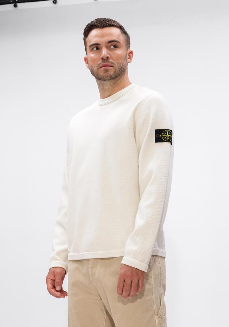 ecru stone island sweater sweatshirt s0297