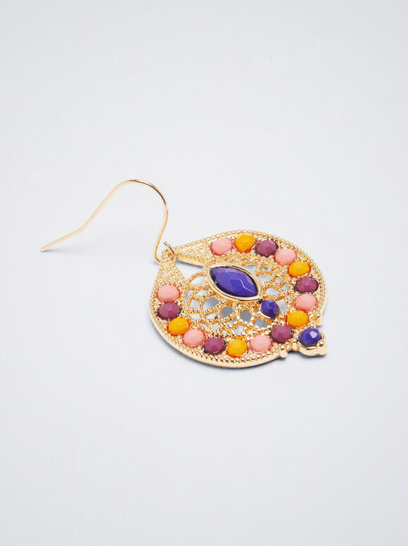 Pendientes Con Abalorios - Multicor