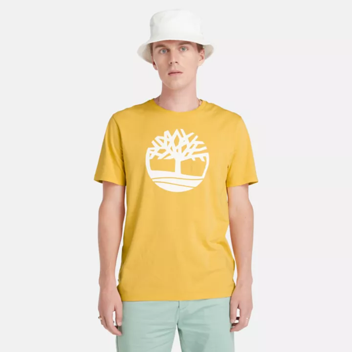 T-shirt à logo arbre Kennebec River pour homme en jaune