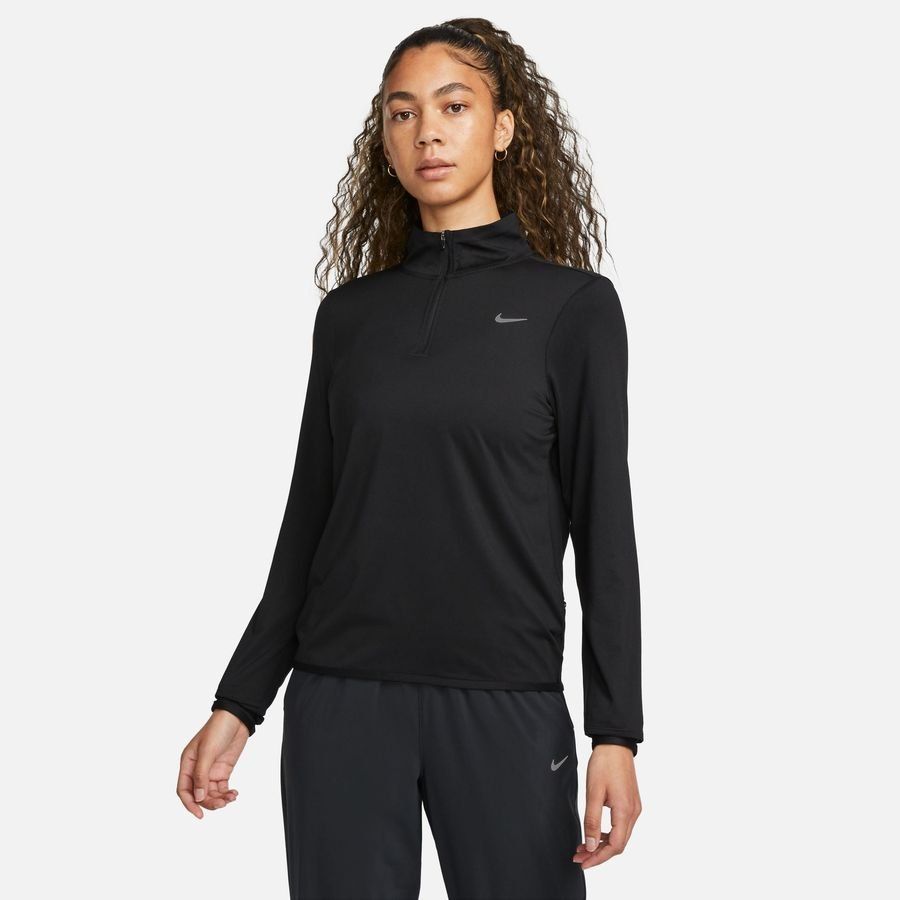 Nike Haut Running Swift Element Dri-FIT HZ - Noir/Argenté Femme