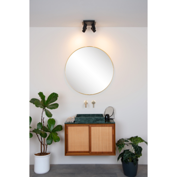 Lucide LENNERT plafondspot badkamer LED dimb.  GU10 3000K IP44 Zwart