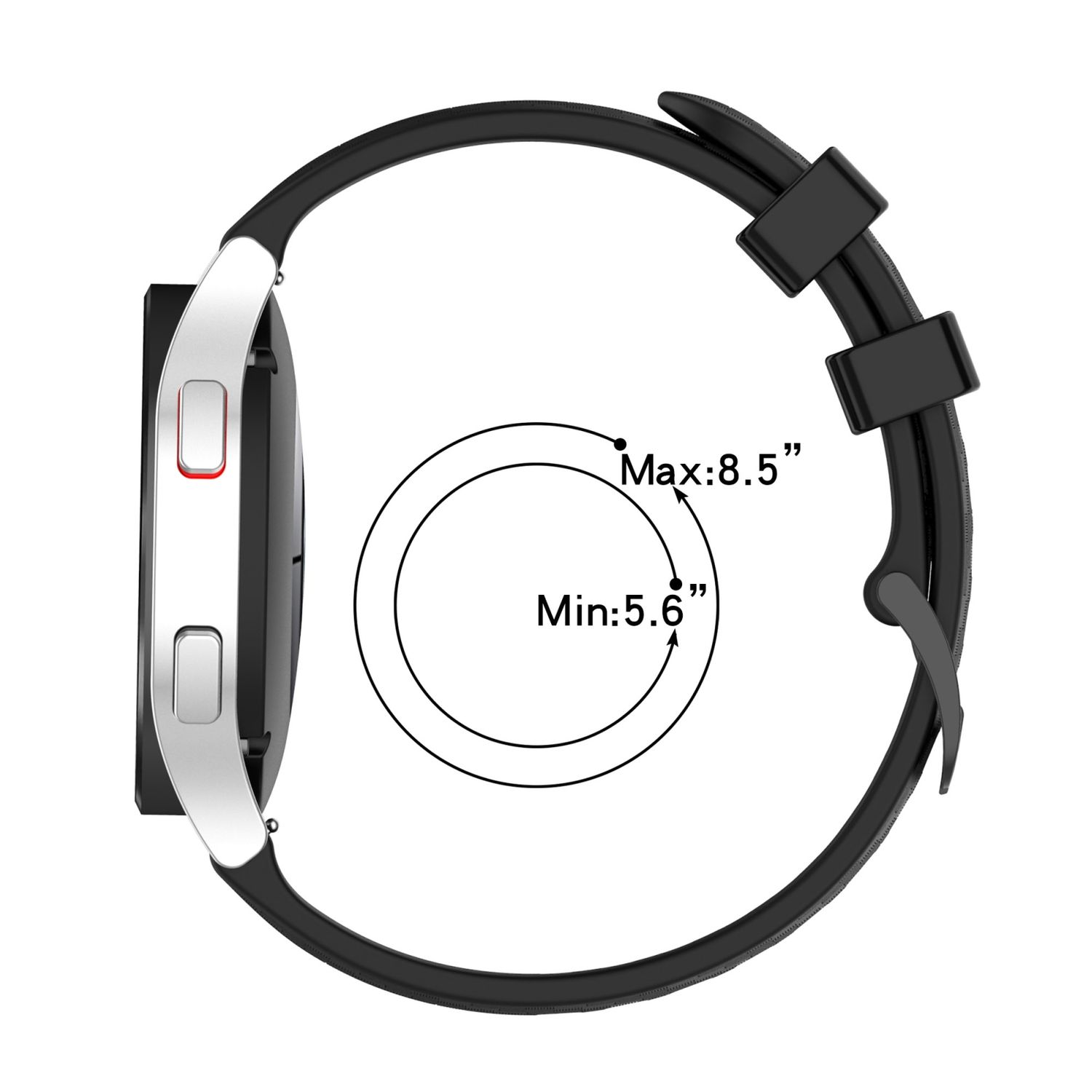 Silikon Armband 20mm Stegbreite Uhrenarmband für Samsung Amazfit Huawei Loop Neu