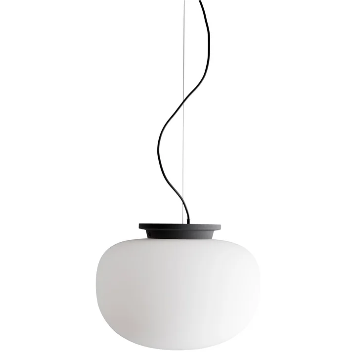 Frandsen - Supernate Pendelleuchte, Ø 38 x 29 H cm, opalweiss / schwarz