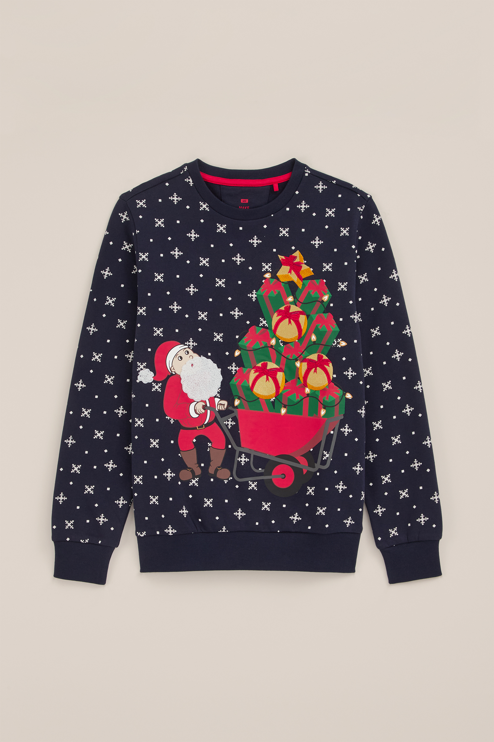 Jongens sweater met dessin WE Fashion Donkerblauw