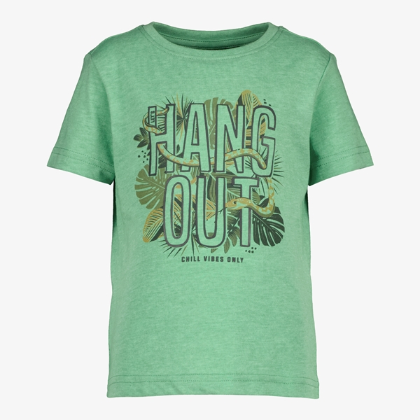 Unsigned kinder T-shirt groen met tekstopdruk