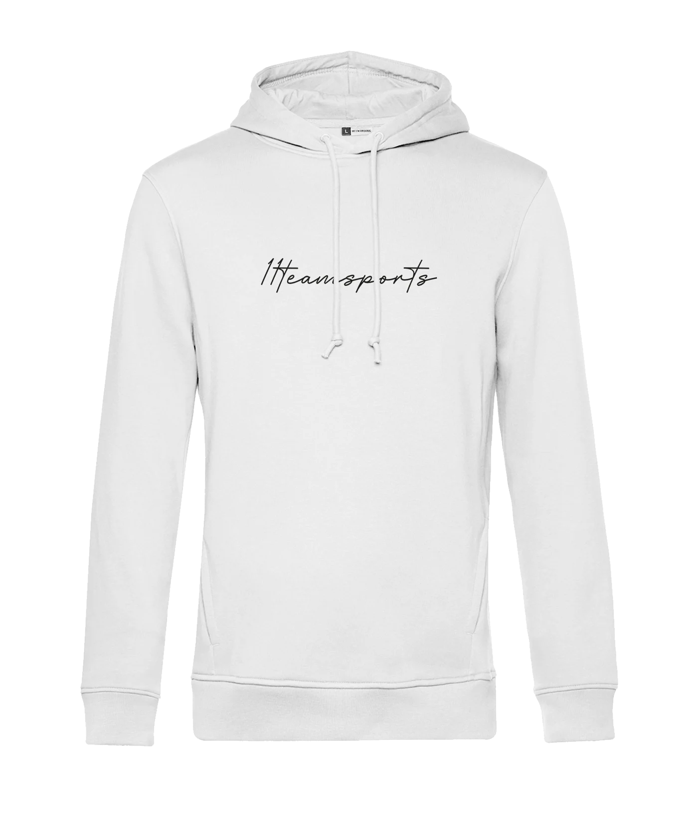 11teamsports Handwriting Hoody Weiss Schwarz