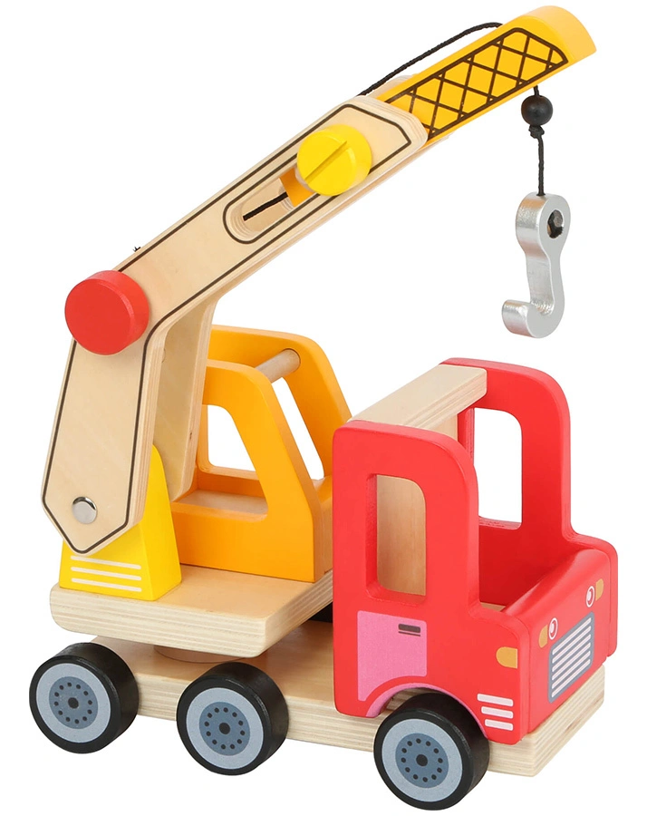 Baustellenfahrzeug KRANWAGEN aus Holz