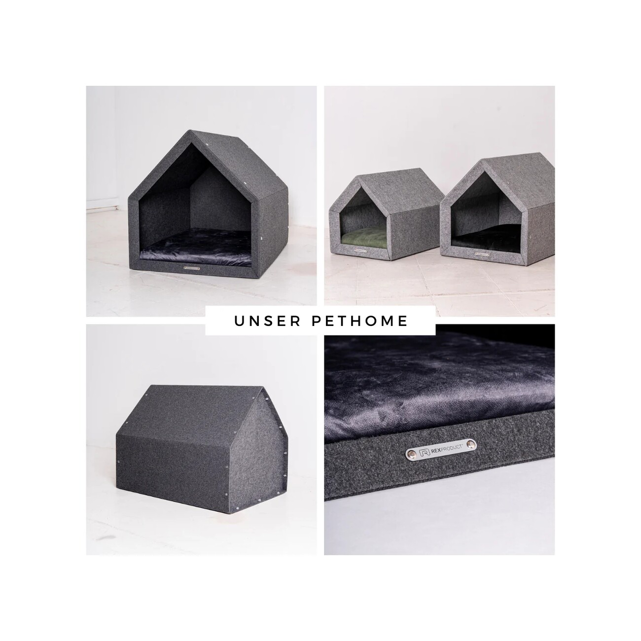 Rexproduct Pethome 2.0 dunkelgrau gelb/ grau S