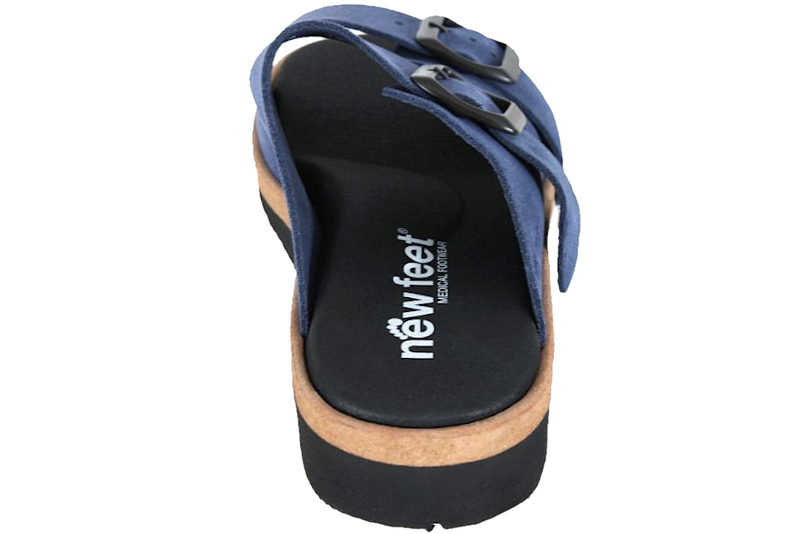 NEW FEET SLENTERS I BLÅ RUSKIND