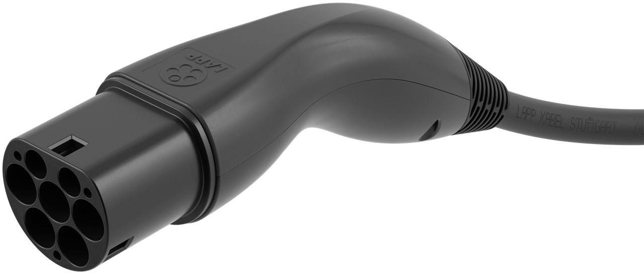 (5m) 22kW/32A Elektroauto Ladekabel 3-phasiges Stromkabel für Hybrid- / E-Autos mit Typ 2 Anschluss (5555934003) - Schwarz