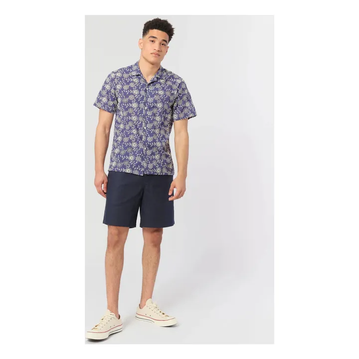 Bather Chemisette Brodée Camp | Bleu