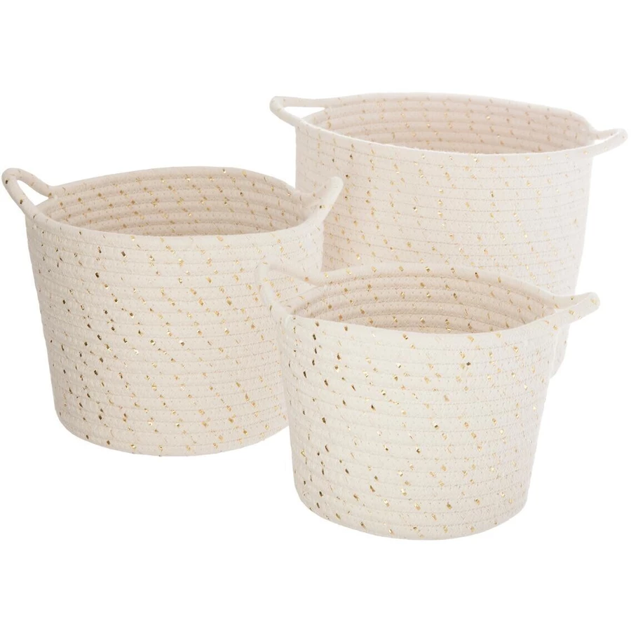 atmosphera Kinder-Aufbewahrungskörbe 3er-Set Lurex