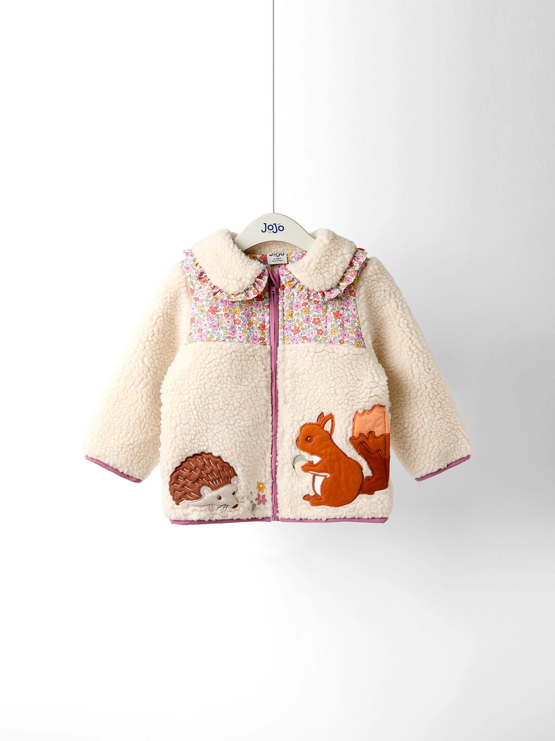 JoJo Maman Bébé Fleece Zip-Up Jacket With Collar