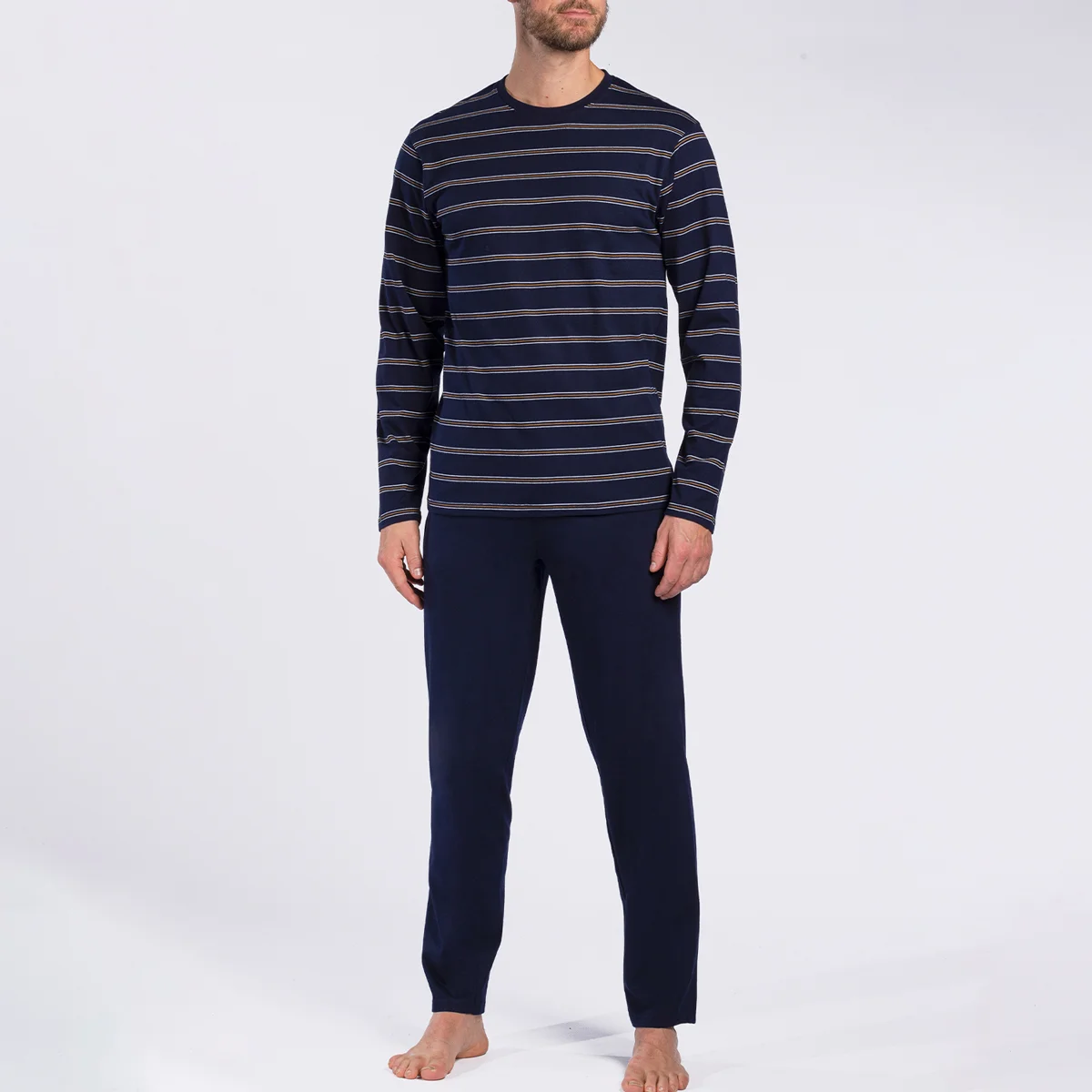 Pyjama homme EPICE bleu foncé/rayé
