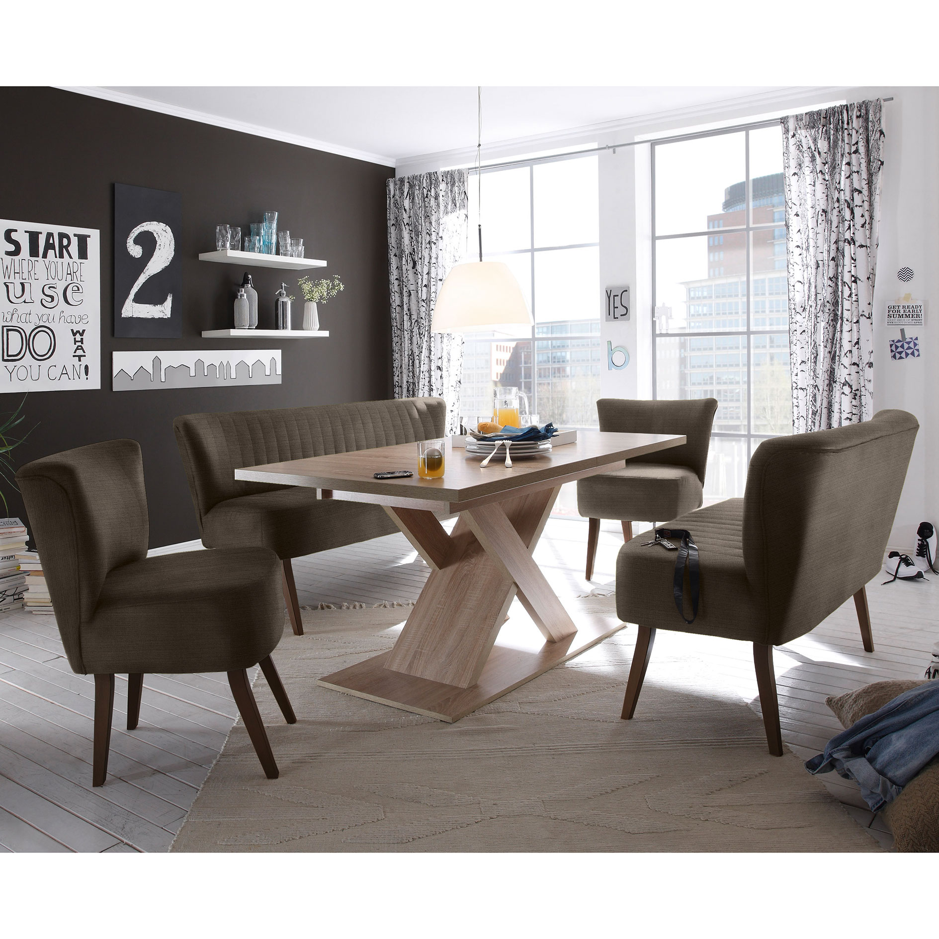 Sessel - stone - Massivholz