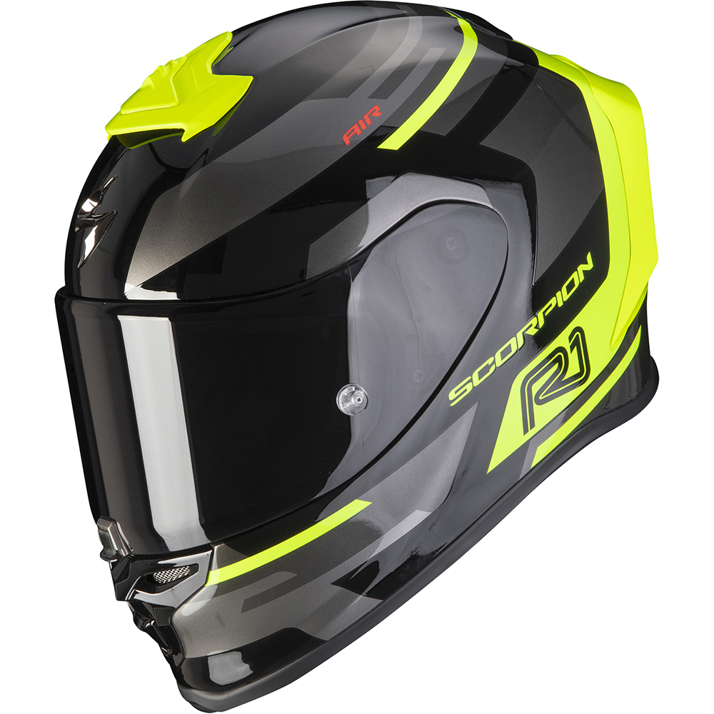 Scorpion - Casque Exo-R1 Air Orbis Noir / Jaune fluo