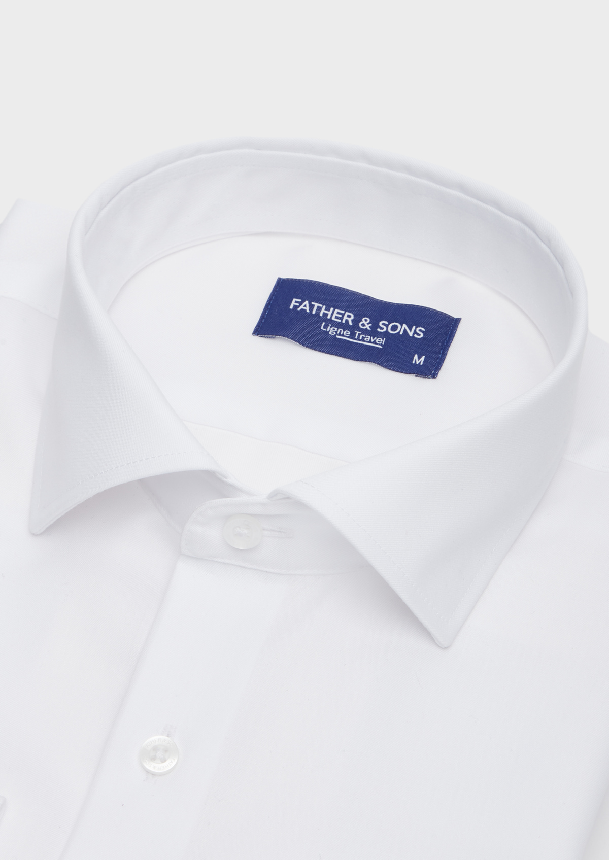 Chemise habillée non-iron Slim en popeline de coton uni blanc