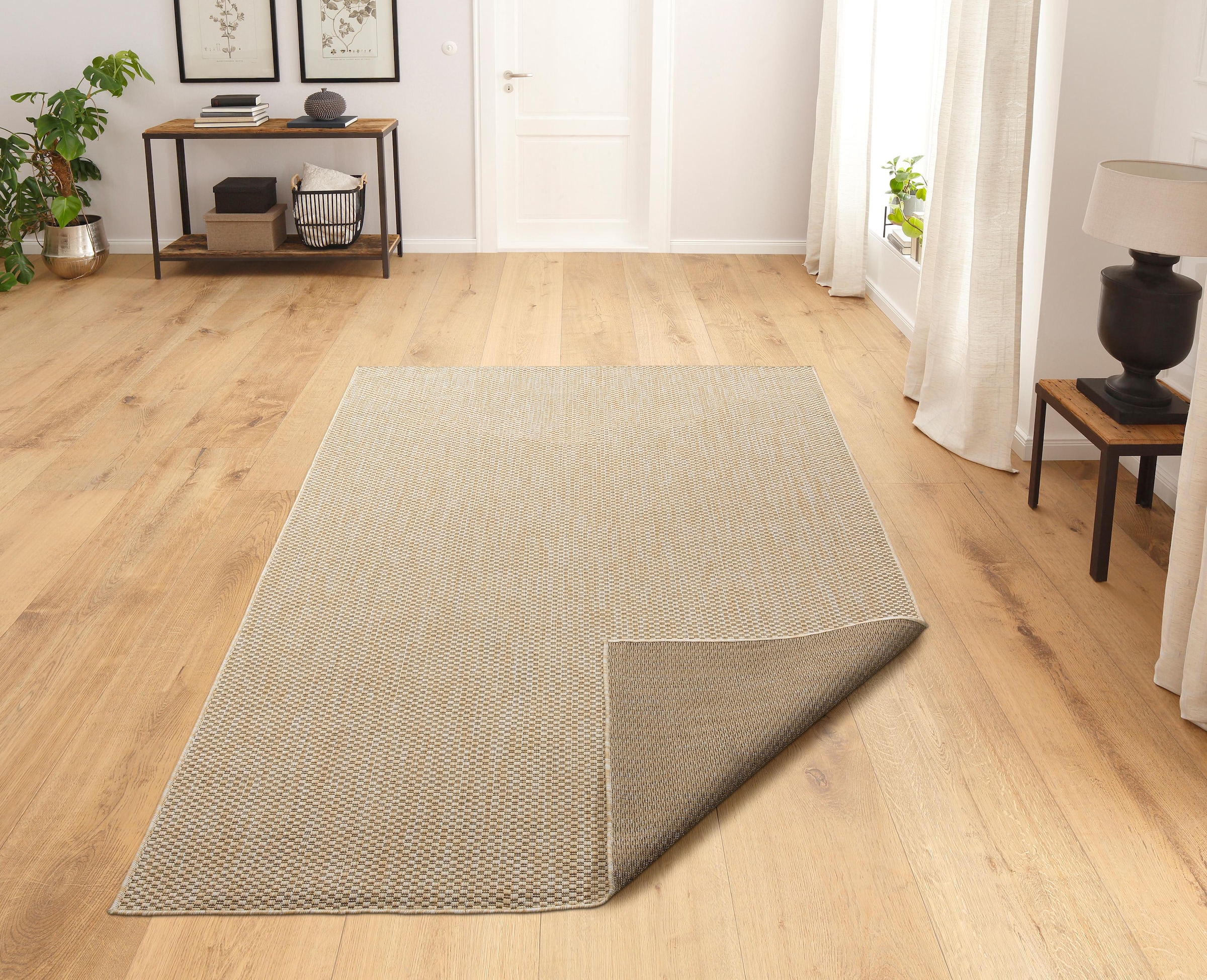 my home Teppich »Rhodos, In-und Outdoor geeignet« rechteckig 3 mm Höhe Sisal-Optik, Wetterfest & UV-beständig, Wohnzimmer, Balkon, Camping